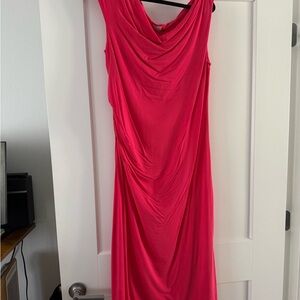 a new day Vibrant Pink Midi Dress